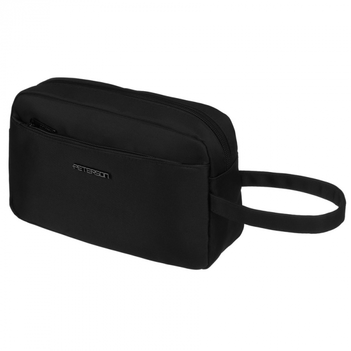 Geantă pentru cosmetice de călătorie din poliester neagră pentru bărbați - Peterson PTR-PTN KOS-YG-01 BLACK [4]