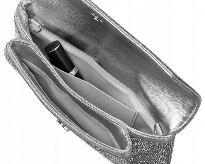 Geantă clutch de damă elegantă cu zirconi - Peterson PTR-PTN XS102-8733 SIL [5]
