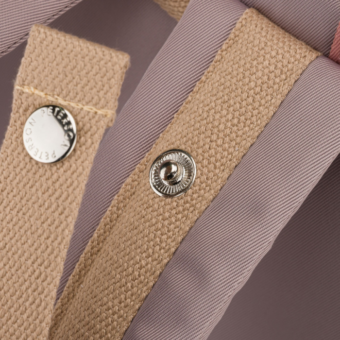 Rucsac de damă roz și gri din poliester și piele ecologică, cu un singur compartiment - Peterson PTR-PTN GAMMA WOODROSE-G [10]