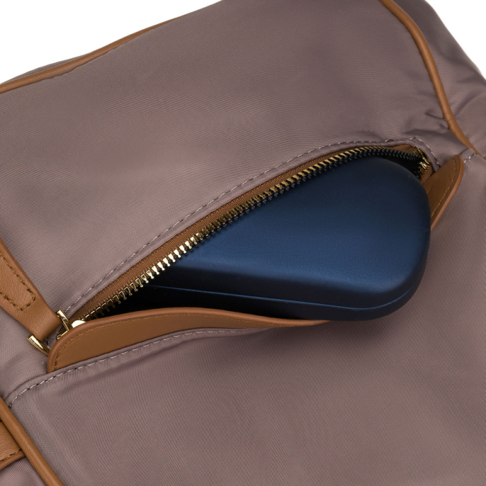 Rucsac urban pentru femei, confecționat din nailon și piele ecologică, de culoare bej PTR-PTN JN-12-0214 BEIGE [17]