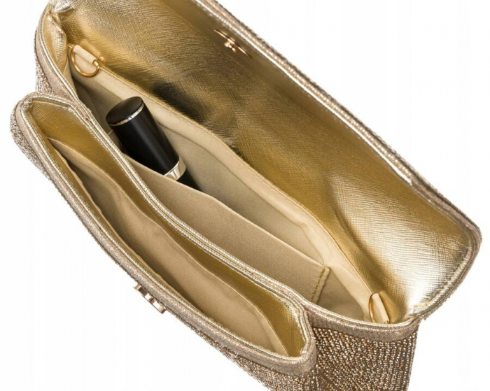 Geantă clutch de damă elegantă cu zirconi - Peterson PTR-PTN XS102-8726 GOLD [7]