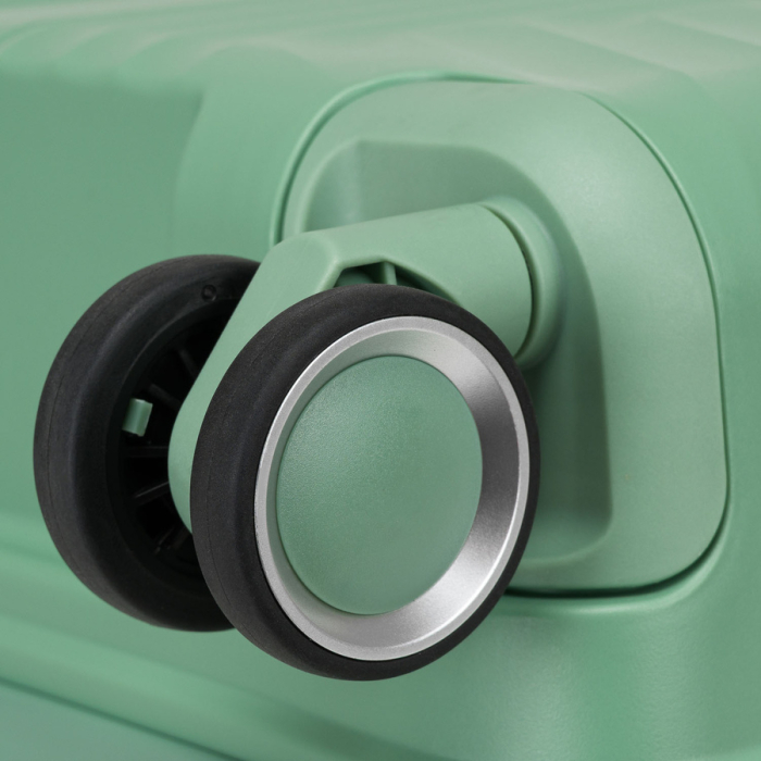 Valiză de călătorie medie verde cu mâner telescopic și roți pivotante - Peterson PTR-PTN PP-09-W-M-1495 G [11]