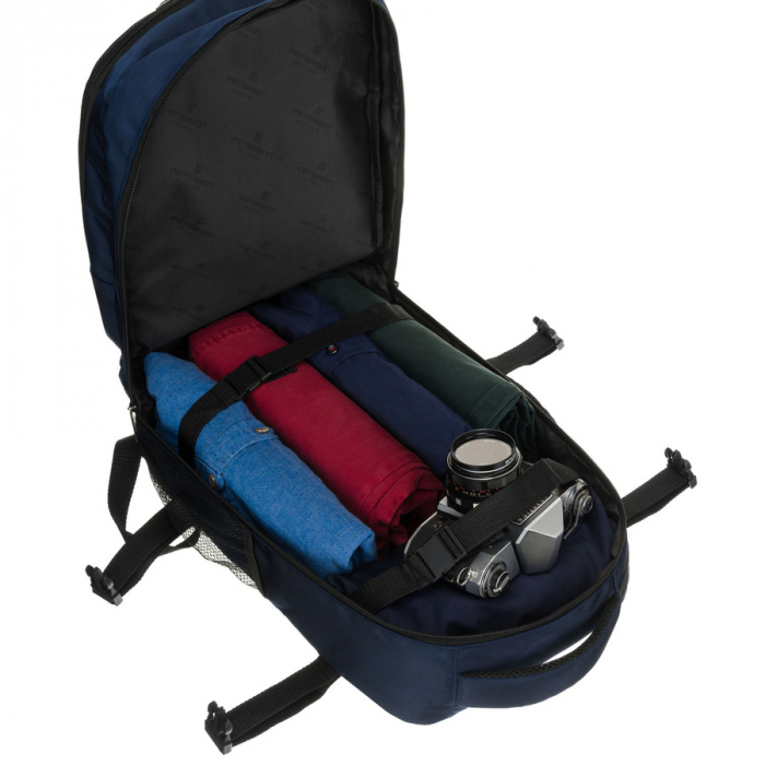 Rucsac de călătorie bleumarin cu două compartimente și închidere cu fermoar - Peterson PTR-PTN BIELIK-6507 NAVY [8]