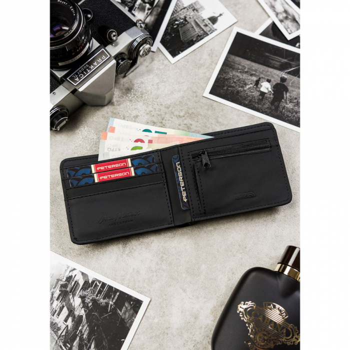 Portofel din piele pentru barbati Peterson PTR-PTN EH-04Z BLACK [6]