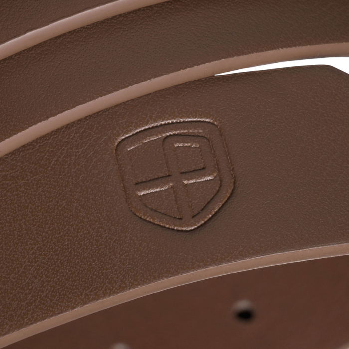 Curea îngustă de damă din piele ecologică kaki cu cataramă aurie - Peterson PTR-PTN STU-16G1 [3]