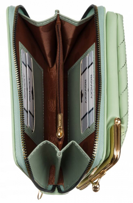 Geanta de mana mini de dama de culoare verde cu curea detasabila si reglabila - Rovicky PTR-R-MBV-03-6212 GRE [7]