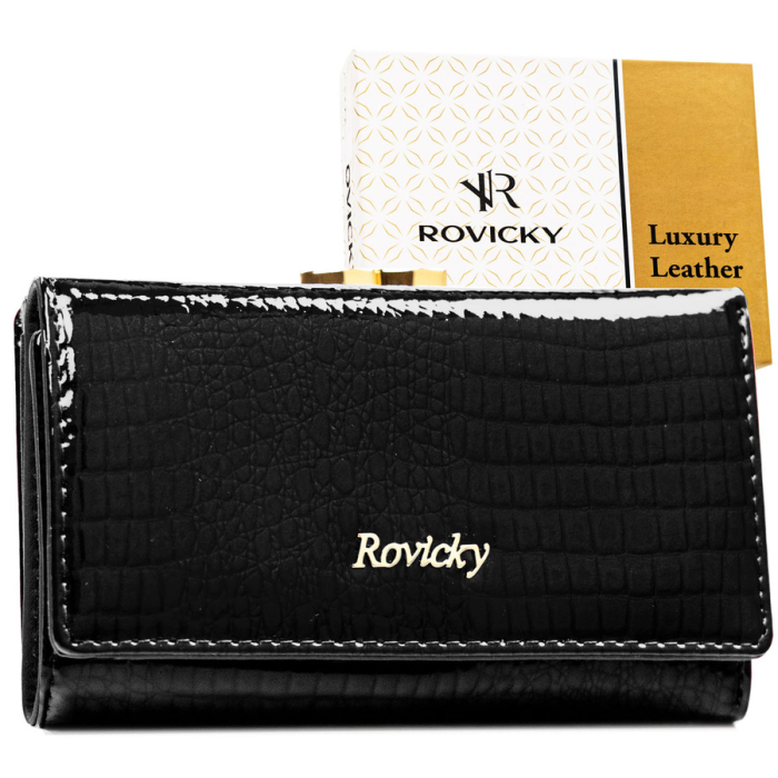 Portofel din piele naturala pentru femei Rovicky PTR-RH-23-1-RS BLACK [1]