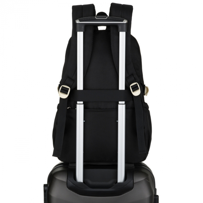 Rucsac școlar pentru copii din poliester, negru, cu compartiment pentru laptop, rezistent la umezeală - Peterson PTR-PTN 8592-1365 BLACK [6]