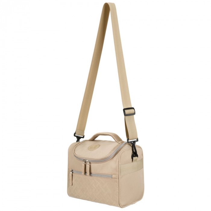 Geantă practică de cosmetice de călătorie din material sintetic, de culoare bej - Peterson PTR-PTN 24463-3957 BEIGE [8]
