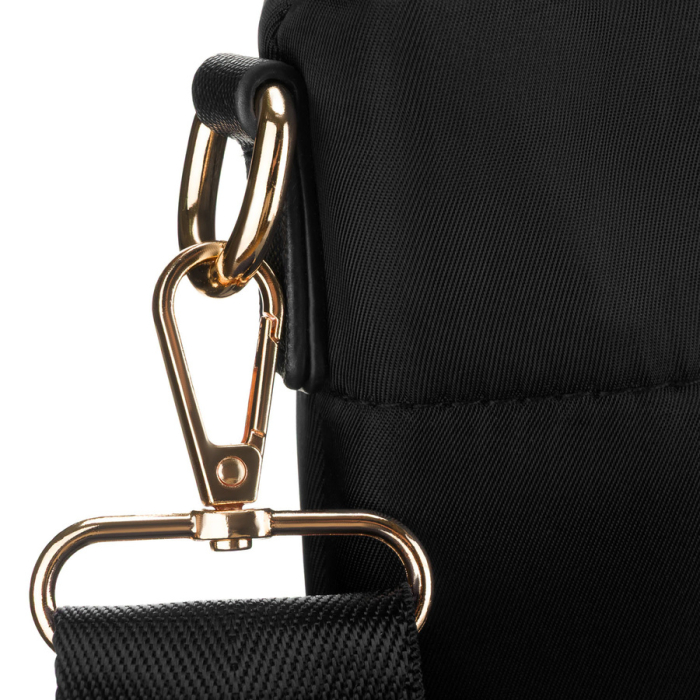 Geantă de damă neagră, mare, din nailon, format A4, se închide cu o clemă magnetică - Peterson PTR-PTN JN-10-0092 BLACK [13]