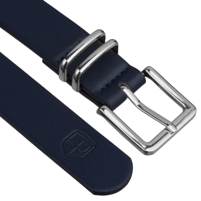 Curea de damă bleumarin din piele ecologică cu cataramă argintie - Peterson PTR-PTN STU-15S1 [4]