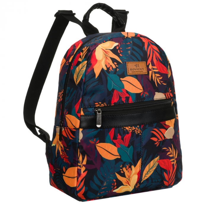 Rucsac de oraș pentru femei cu bretele reglabile, decorat cu un model floral - Rovicky PTR-R-PL15601-8930 13 [1]
