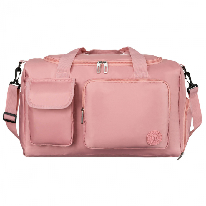 Geantă de voiaj roz din poliester cu buzunare exterioare - Peterson PTR-PTN 23032-8298 PINK [3]