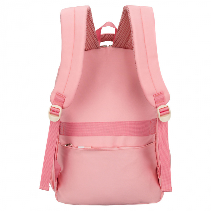 Rucsac școlar elegant din poliester roz cu bretele reglabile - Peterson PTR-PTN 8594-1396 PINK [7]