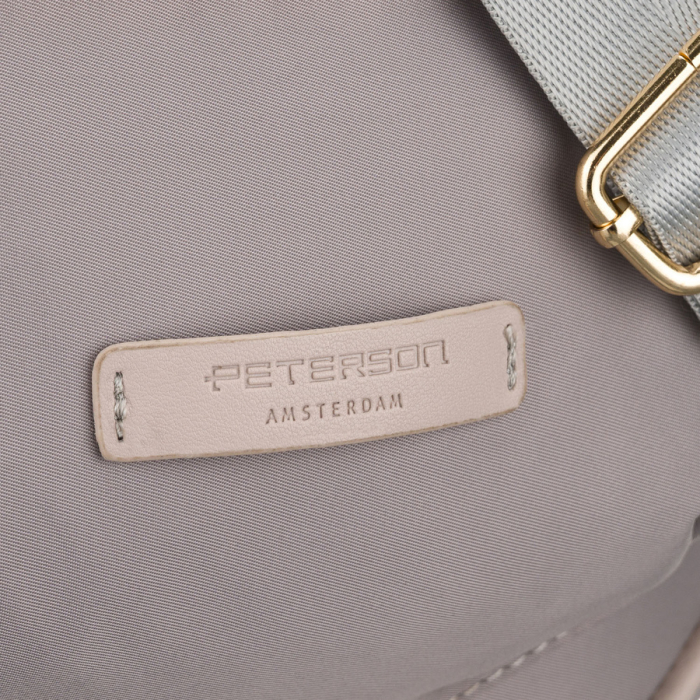 Geantă de damă gri din nylon, cu curea reglabilă și închidere cu fermoar - Peterson PTR-PTN JN-14-0306 GRAY [10]