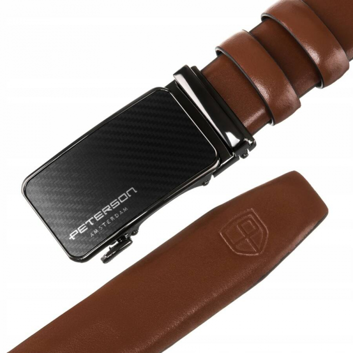 Curea pentru barbati din piele naturala Peterson PTR-PTN A002-85 BRO [3]