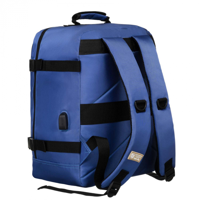 Rucsac de voiaj din poliester impermeabil de culoare albastra cu bretele reglabile - Peterson PTR-PTN APP-6684 BLUE [7]
