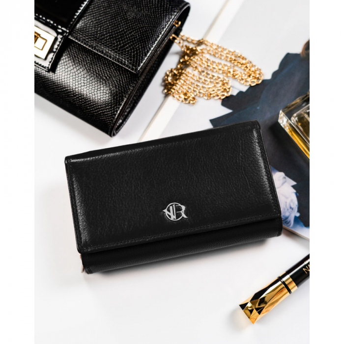 Portofel dama din piele naturala Rovicky R-D1520-NCD-BL BLACK [2]