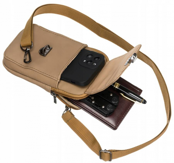 Mini geanta de dama din piele naturala - Rovicky PTR-DHN-201-CLB-7554 KHA [6]