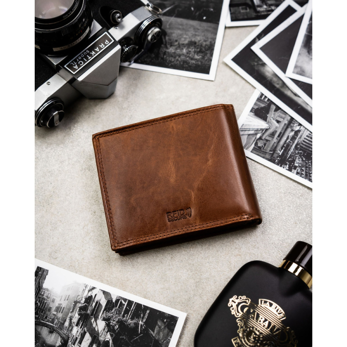 Portofel mare bărbătesc din piele, maro, cu sistem RFID - Peterson PTR-PTN N992-LWC-0734 CO [5]