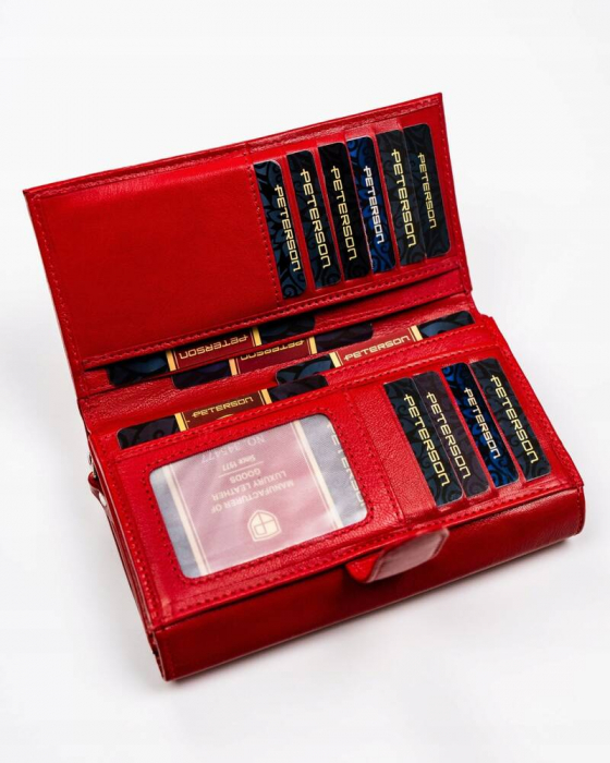 Portofel dama din piele naturala Peterson PTR-PTN KA-25-9566 RED/N [6]