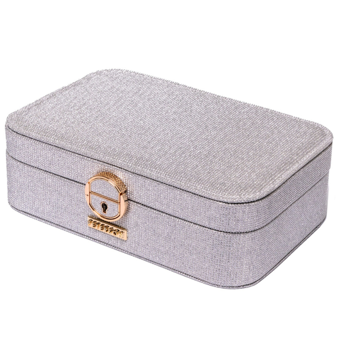 Cutie argintie spațioasă și elegantă, cu încuietoare cu cheie - Peterson PTR-PTN SZK-07-3071 SILV [5]