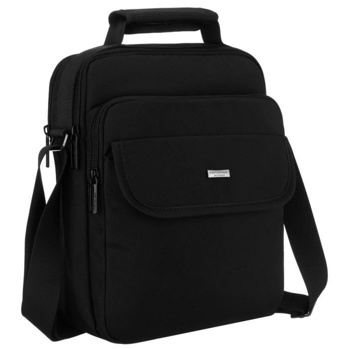 Geantă practică de tip messenger din Cordura neagră, cu închidere cu fermoar și două compartimente - Peterson PTR-PTN-73217-2126 BLACK [1]