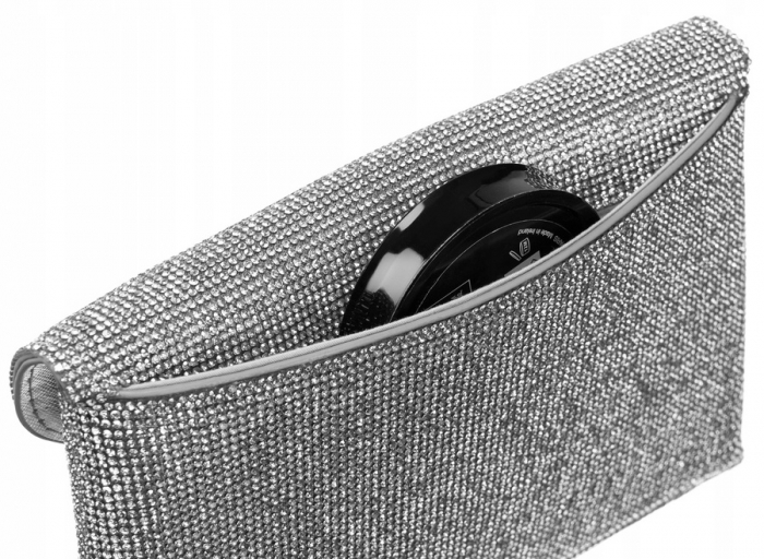 Geantă clutch de damă elegantă cu zirconi - Peterson PTR-PTN XS102-8733 SIL [4]