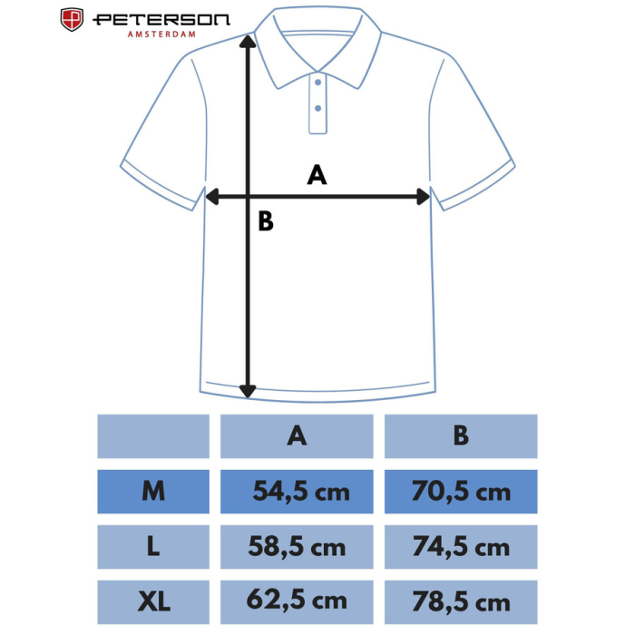 Tricou polo bleumarin pentru bărbați, mărimi de la M la XL - Peterson [10]