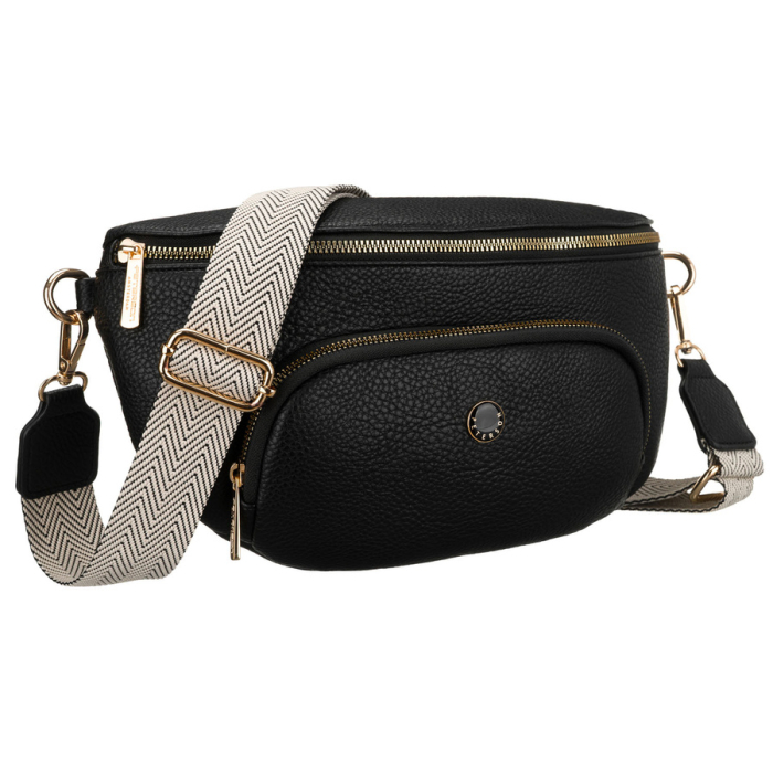 Geantă elegantă de damă din piele ecologică de culoare neagră - Peterson PTR-PTN MIS-01-3520 BLAC [1]