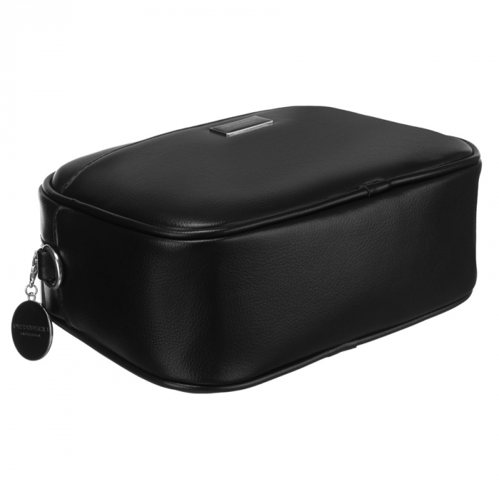 Geantă crossbody neagră, clasică, pentru femei, din piele ecologică, cu două curea inclusă, Peterson PTR-PTN STY-2-PIL BLACK [5]
