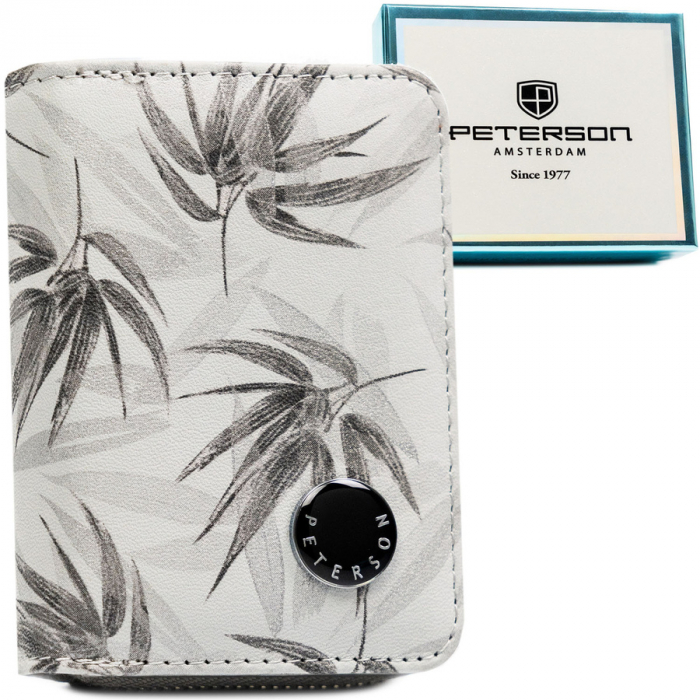 Portofel dama din piele naturala Peterson PTR-PTN PX33-1-NPK WHITE [1]