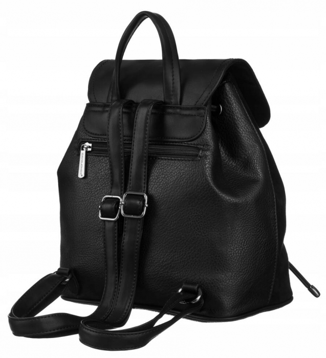 Rucsac de damă din piele ecologică cu clapă - David Jones PTR-6885-2 BL [3]