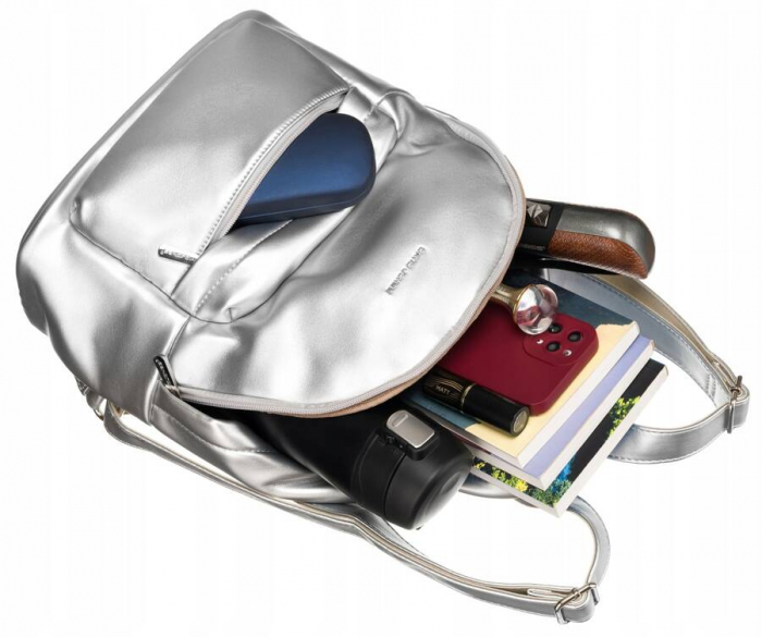 Rucsac elegant de dama din piele ecologica - David Jones PTR-6721-2 SIL [7]