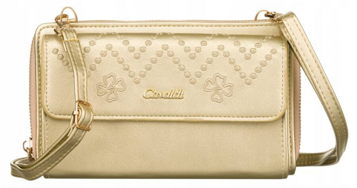 Poșetă-portofel elegant cu curea lungă - 4U Cavaldi PTR-M-13-1309 GOLD [2]