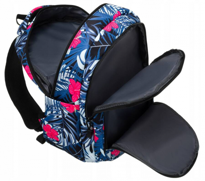 Rucsac pentru scoala din poliester cu model de plante cu un buzunar frontal mare - Peterson PTR-PTN 77711-6623 PRT-1 [5]