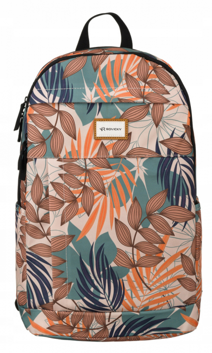 Rucsac clasic de damă din poliester cu model de plante - Rovicky PTR-R-PST-9299 05 [2]