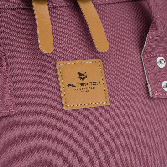 Rucsac mov pentru femei din poliester, cu spațiu pentru laptop și port USB - Peterson PTR-PTN BETA PURPLE [6]