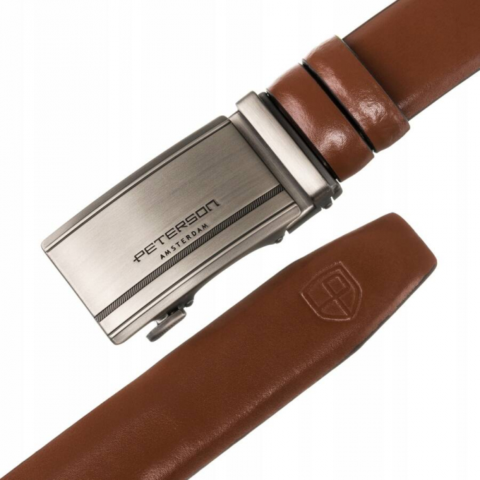 Curea pentru barbati din piele naturala Peterson PTR-PTN A006-85 BRO [3]