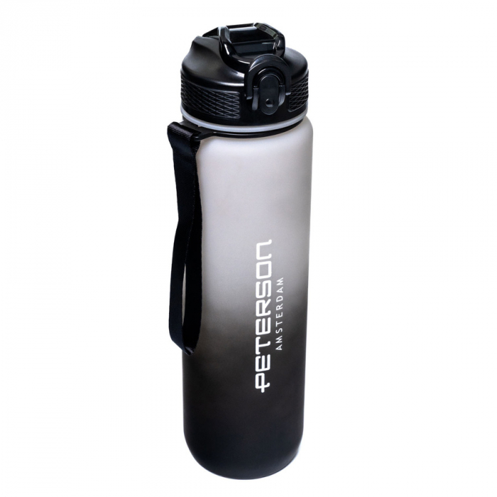 Sticlă de apă alb-negru de 1000 ml cu pai - Peterson PTR-PTN HY-8014-1L-9591 [6]