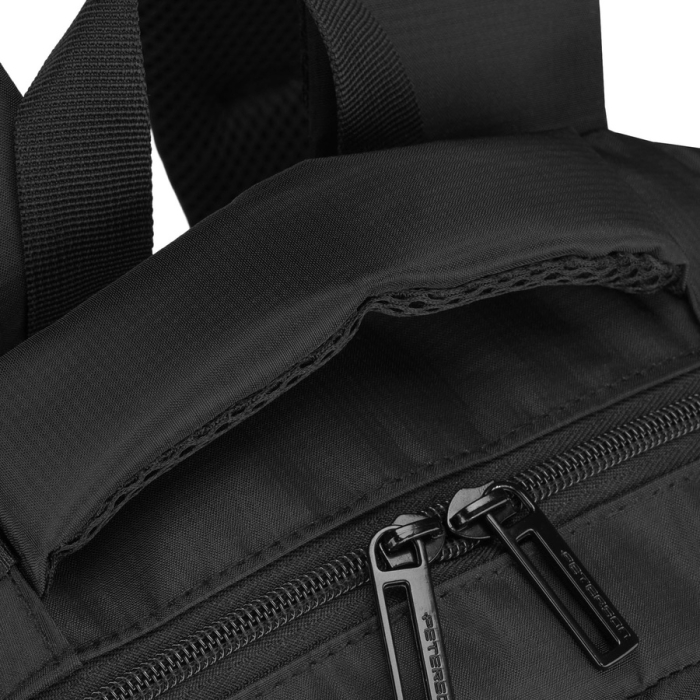 Rucsac spațios din poliester negru, cu compartiment pentru laptop și retractor - Peterson [10]
