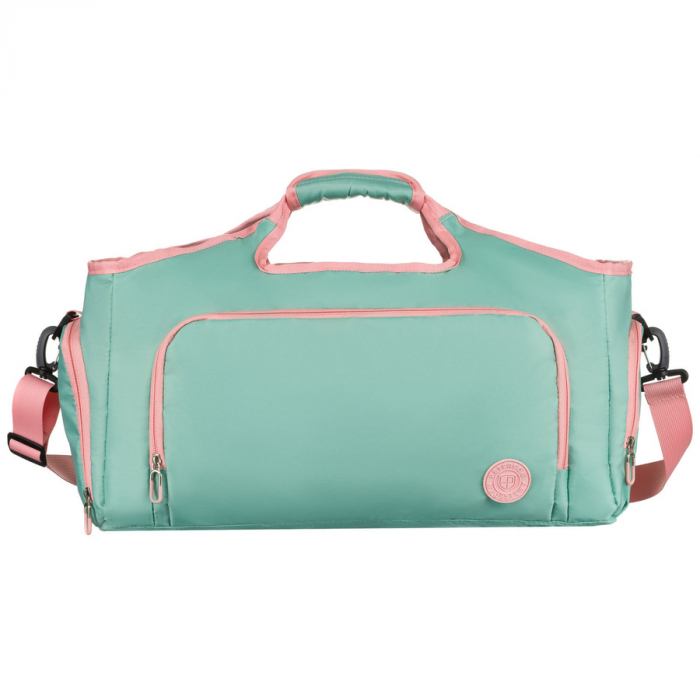 Geantă de weekend roz și mentă cu compartiment termic pentru încălțăminte - Peterson PTR-PTN 24480 MINT-PINK [2]