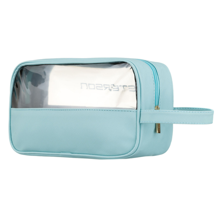 Geantă cosmetică albastră din material sintetic cu panou transparent - Peterson PTR-PTN KOS-DA-21 L.BLUE [3]
