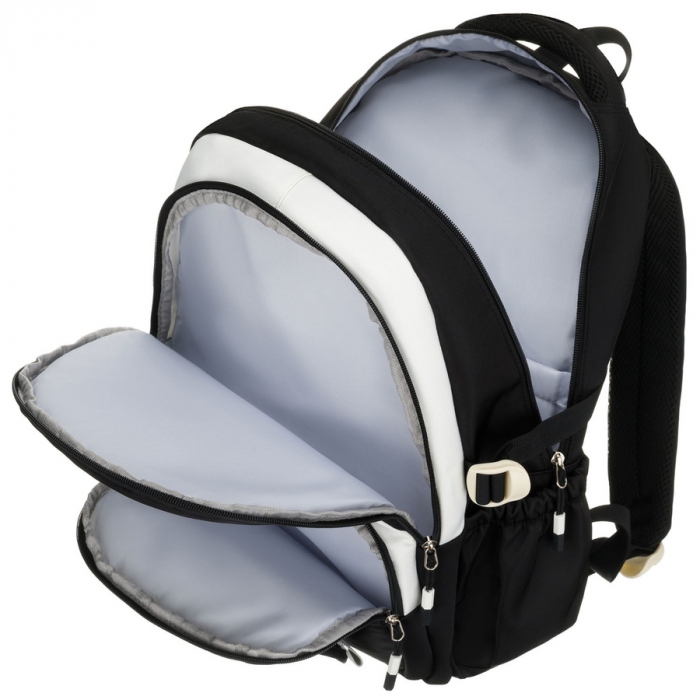 Rucsac școlar pentru copii din poliester, negru, cu compartiment pentru laptop, rezistent la umezeală - Peterson PTR-PTN 8592-1365 BLACK [9]
