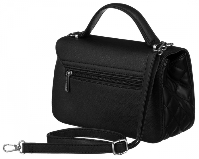 Geantă neagră elegantă, cu laterale matlasate - David Jones PTR-6835-1 BL [3]