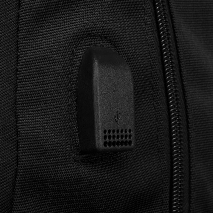 Rucsac negru pentru școală cu port USB - Peterson PTN 77711-6661 BL [8]