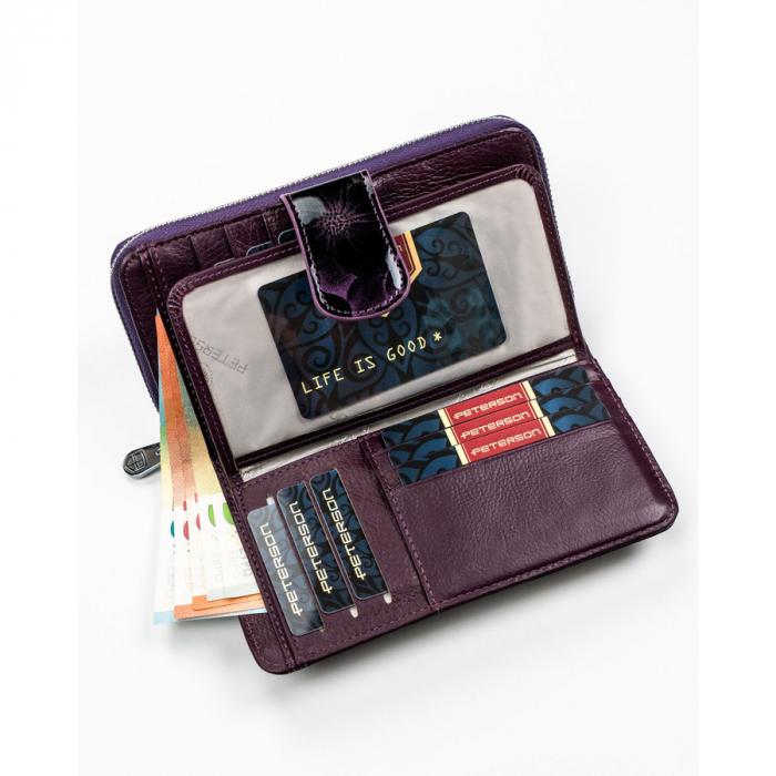 Portofel dama din piele naturala Peterson PTR-PTN PS116-FDS PURPLE [8]