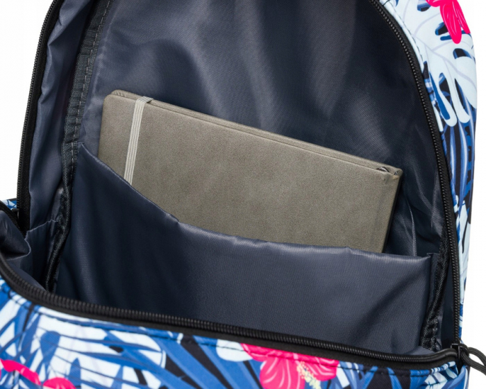 Rucsac pentru scoala din poliester cu model de plante cu un buzunar frontal mare - Peterson PTR-PTN 77711-6623 PRT-1 [11]