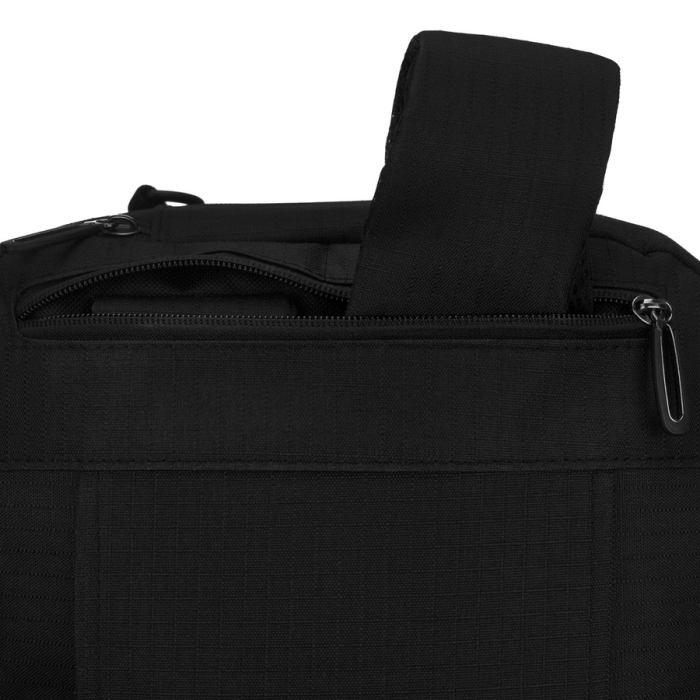 Rucsac de călătorie negru cu închidere cu fermoar, perfect pentru bagajul de mână - Peterson PTR-PTN WRONA-9638 BLACK [31]