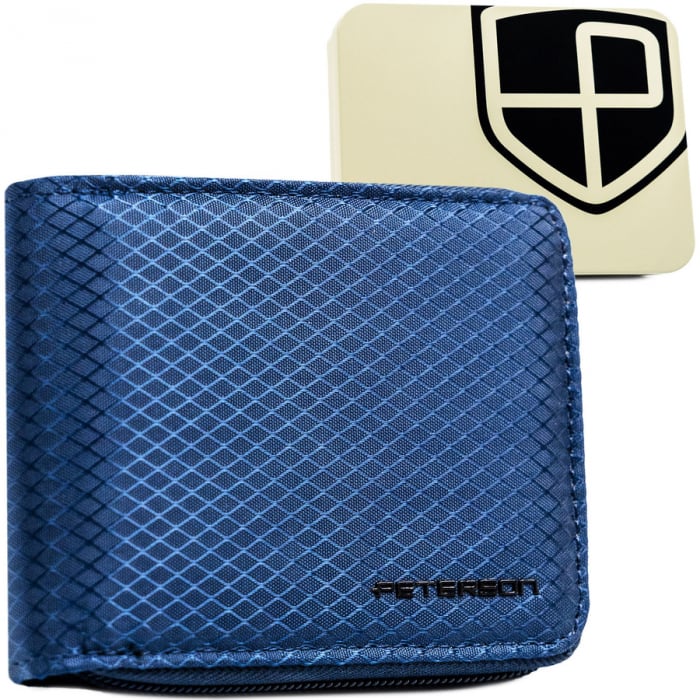 Portofel din piele pentru barbati Peterson PTR-PTN EH-01Z NAVY [1]
